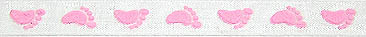 Cubino 10mm 4m Organza Babyfüsse rosa